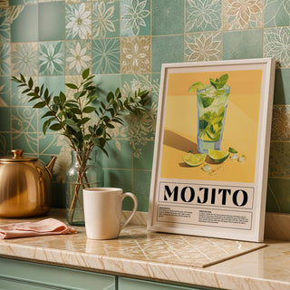 Bold mojito print for stylish bar decor for home and kitchen walls