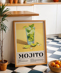 Mojito cocktail recipe wall art