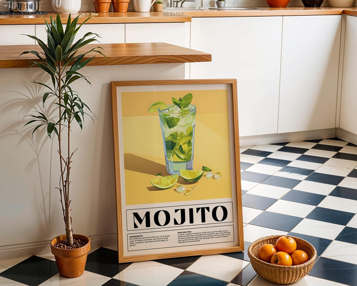 Functional and decorative cocktail recipe in bar decor for home