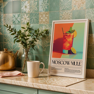 Moscow Mule recipe wall art for modern homes