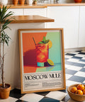 Moscow Mule cocktail recipe wall art