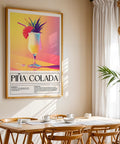 Vibrant Piña Colada drink art for summer decor