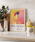 Tropical coconut Piña Colada drink poster