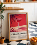 Vodka cranberry cocktail recipe wall art