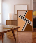 Bold graphic Bauhaus art print for home