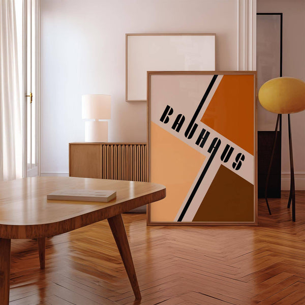 Modern mid century poster with bold black lines