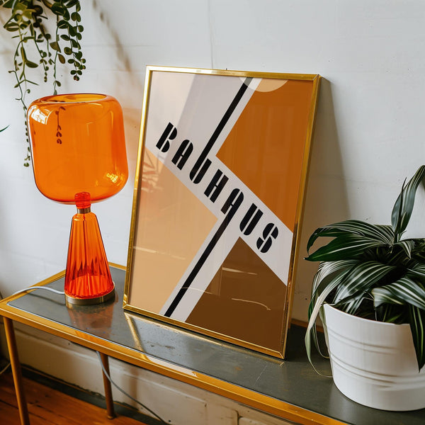 Minimalist modern mid century poster with soft hues