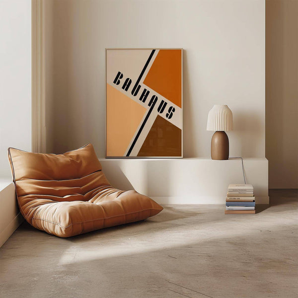 Bauhaus-inspired modern mid century poster
