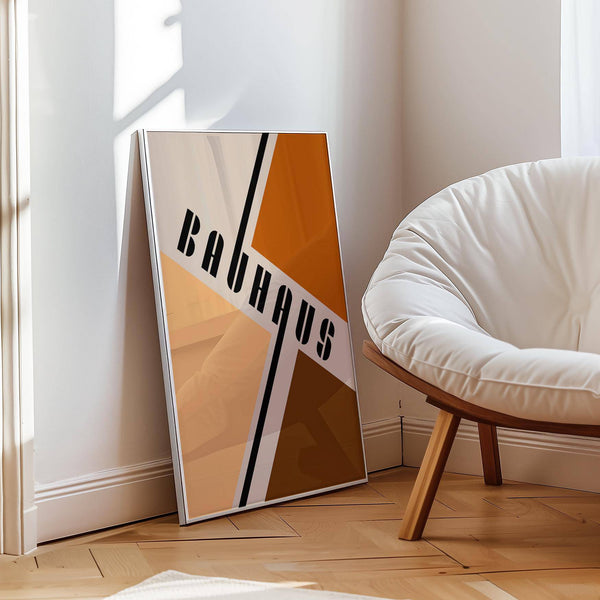 Abstract modern mid century poster for contemporary decor