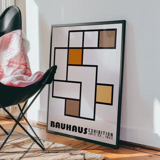 Aesthetic geometric abstract art with warm colors for Scandinavian homes