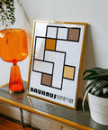 Abstract geometric design poster for living room.