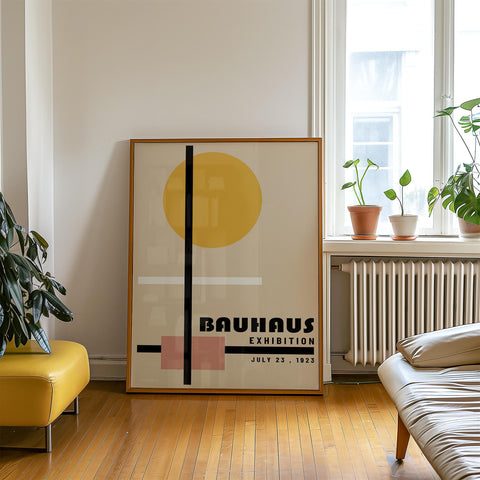 Modern geometric Bauhaus art print.