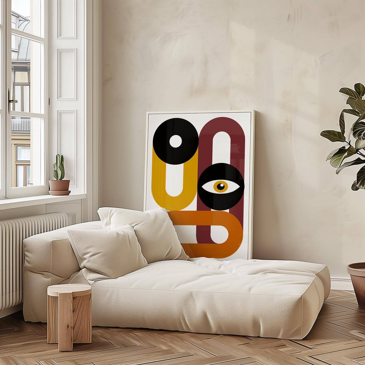 Retro home decor blending vintage charm with modern aesthetics