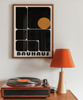 Geometric Bauhaus wall art for contemporary living room decor