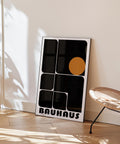 Modern Bauhaus art exhibition prints with minimalist style