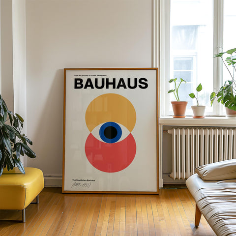 Eye-catching abstract art wall decor in Bauhaus design