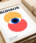 Bold abstract art wall poster in Bauhaus style