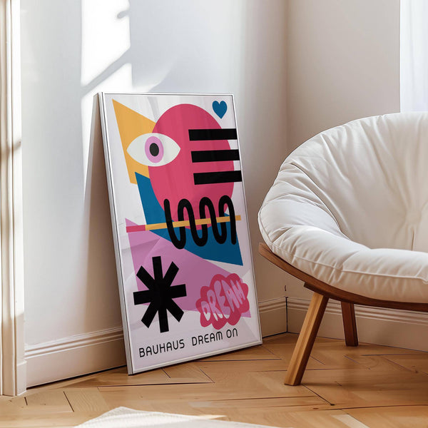 High-quality maximalist wall art print on matte paper
