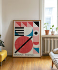 Bold girls wall decor in geometric abstract style