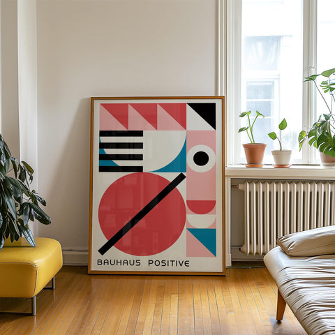 Bold girls wall decor in geometric abstract style