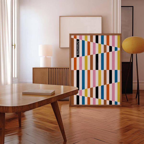 Stylish colorful block print with abstract composition