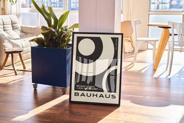 Minimalist abstract art prints featuring bold shapes