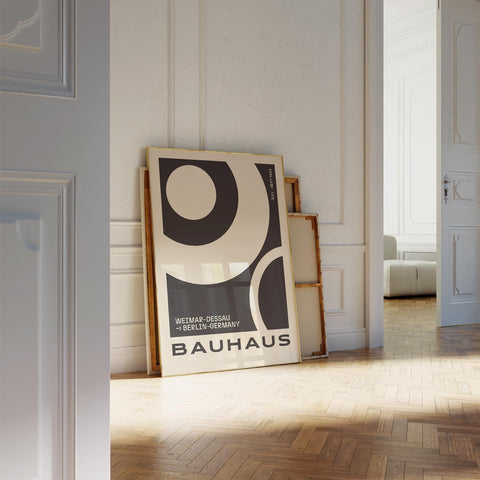 Big geometric Bauhaus-inspired poster for living rooms