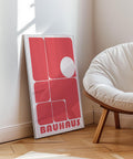 Bauhaus abstract geometric poster for modern living room decor