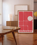 Abstract geometric art print with Bauhaus design