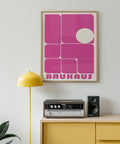 Minimalist Bauhaus geometric art poster for stylish interiors