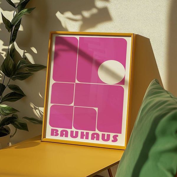 Oversized wall art pink poster ideal for bedroom decor