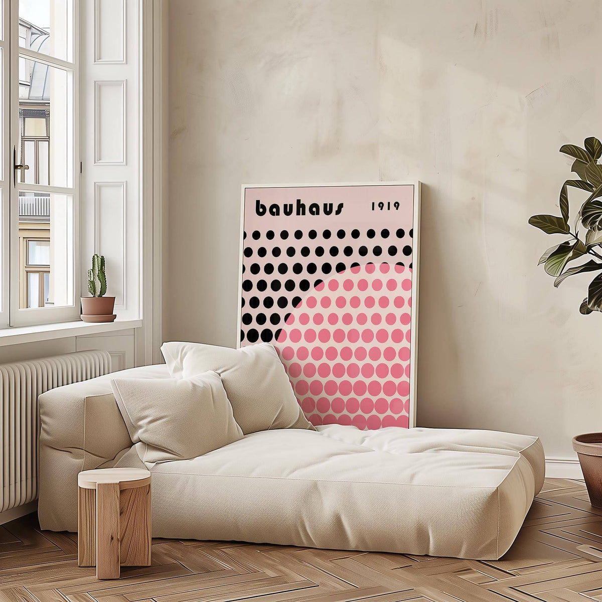 Modern Bauhaus print poster for contemporary interiors