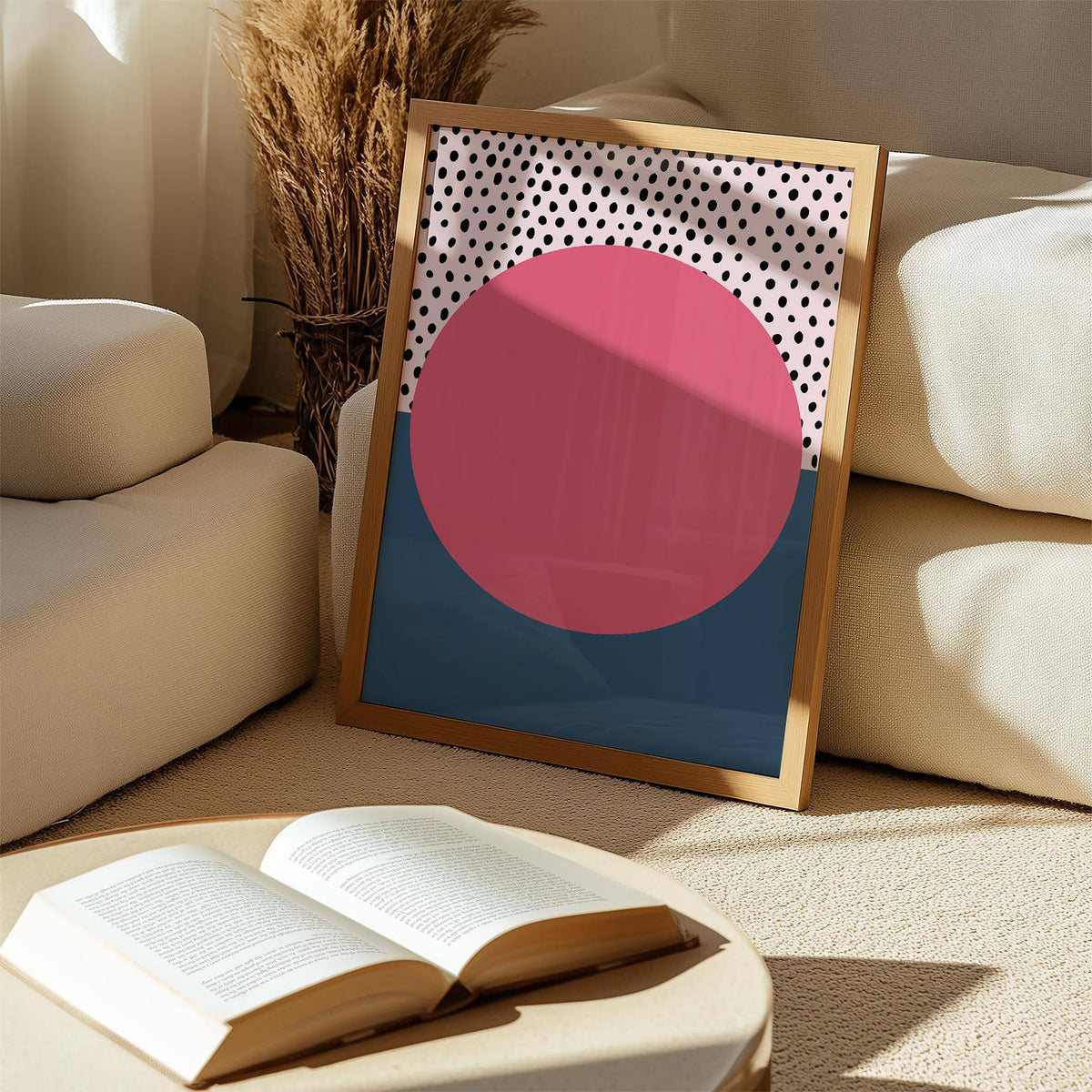 Statement modern abstract art geometric poster for trendy home interiors