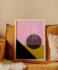 Sunrise over the mountain abstract wall art for living room