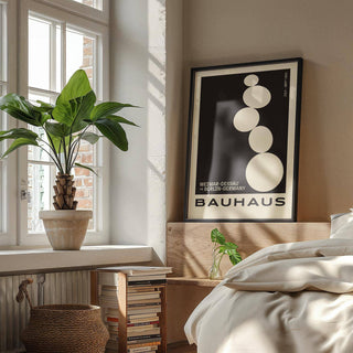 Abstract balancing stones wall art inspired by Bauhaus