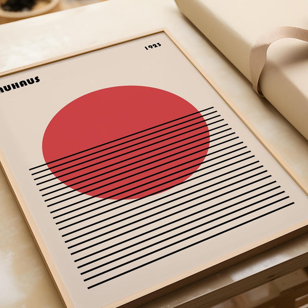 Premium matte finish of Sunset Monsoon geometric art print