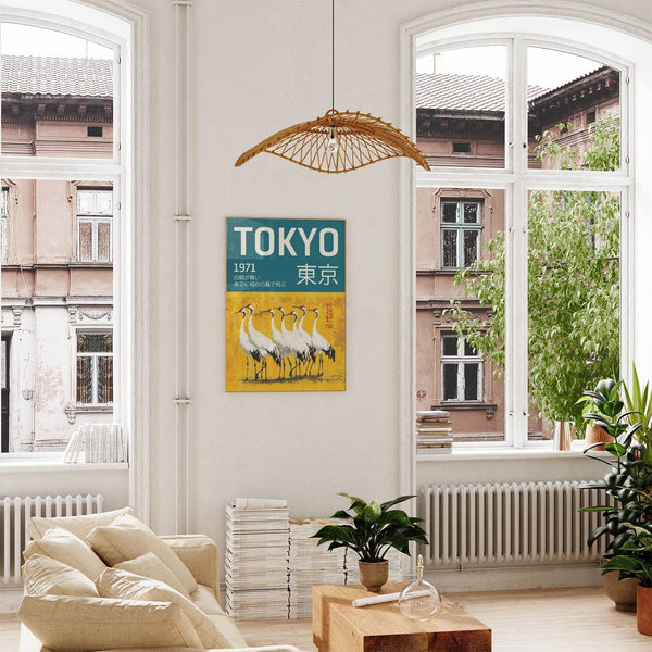 Decorative traditional Japanese crane art ideal for cultural interiors