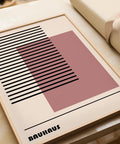 Modern Bauhaus wall art with clean lines and abstract forms