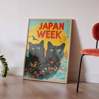 Timeless retro wall prints featuring traditional Japanese poster designs