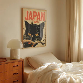 Contemporary retro Japanese art with intricate details