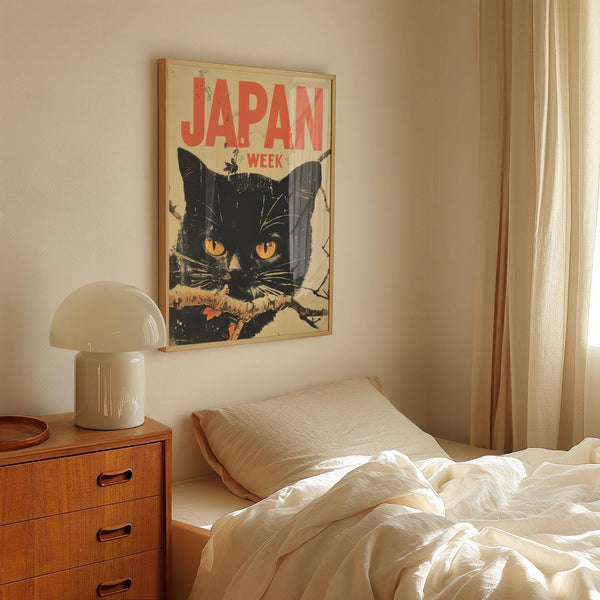 Contemporary retro Japanese art with intricate details