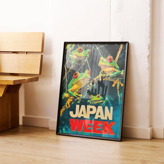 high-quality japanese frog prints for home decor