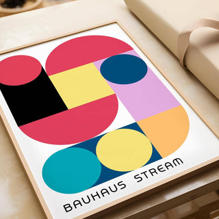 Bright and playful large colourful wall art designed for living spaces