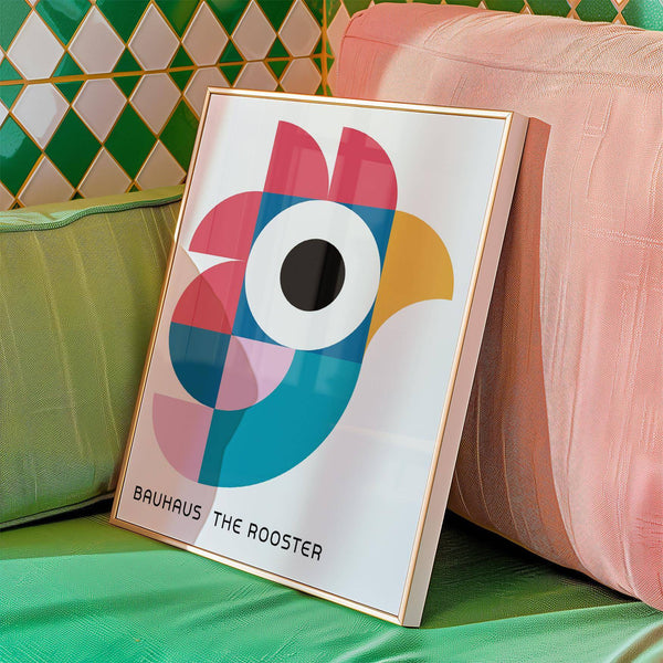 Modern children's wall art with playful geometric pattern art