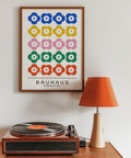 Vibrant Bauhaus wall art for living room decor