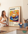 Coffee shop wall art for vibrant kitchen decor.