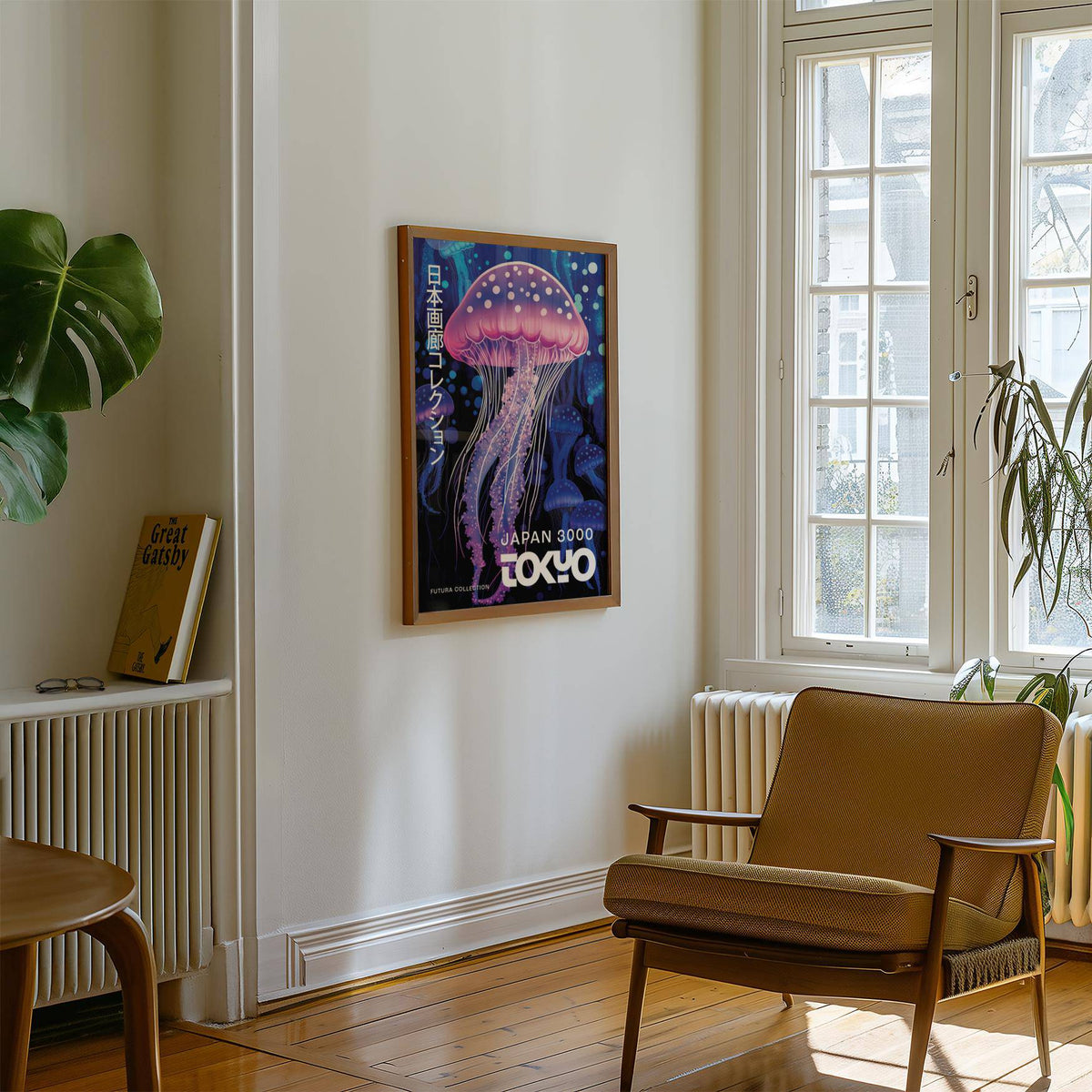 Contemporary Japanese wall art with under the sea theme