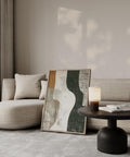 Earthy tones abstract art for bedroom