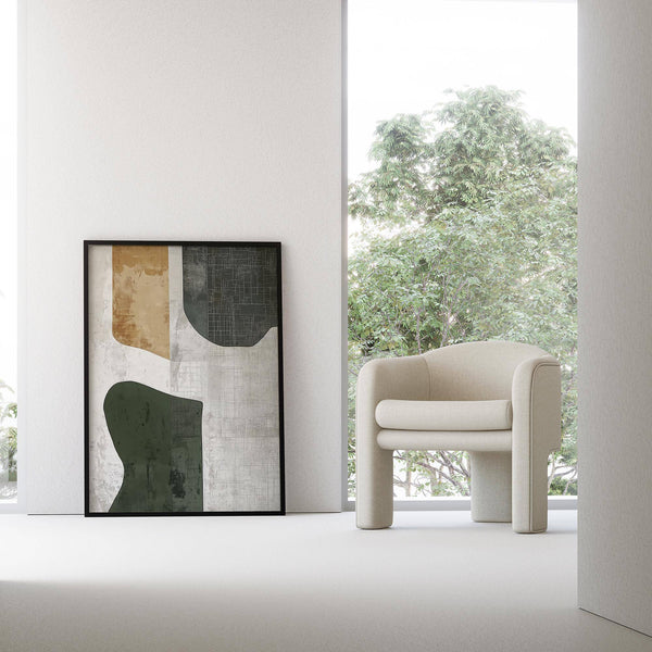 timeless abstract art neutral wall print with simplicity