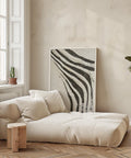 Contemporary zebra stripe wall art print